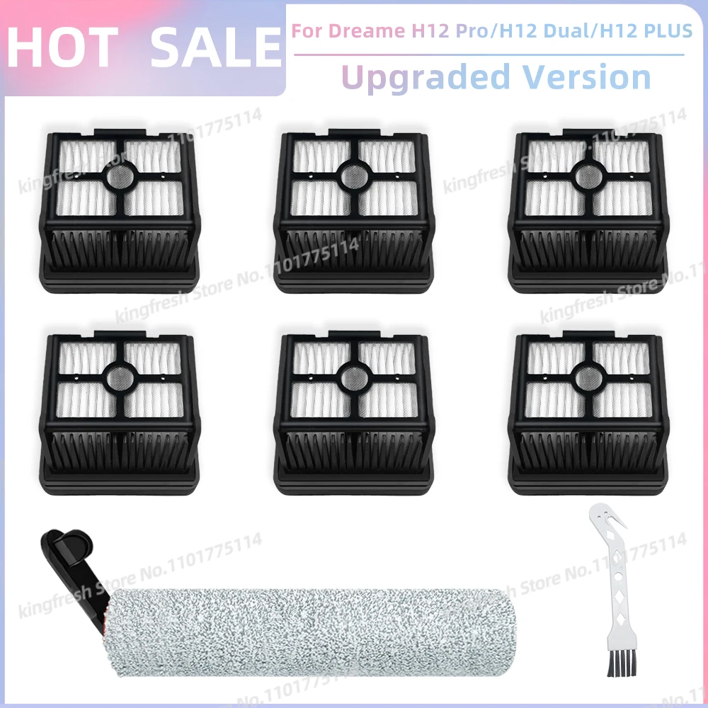 Brosse Rotative + Filtres Accessoires Pour Dreame H15 Mix /H12 Pro FlexiReach / H15 Pro /H15S/H15 Pro FoamWash Pièces De Rechange Pour Aspirateur Eau Et Poussière, 2 Brosse Rotative + 3 Filtres