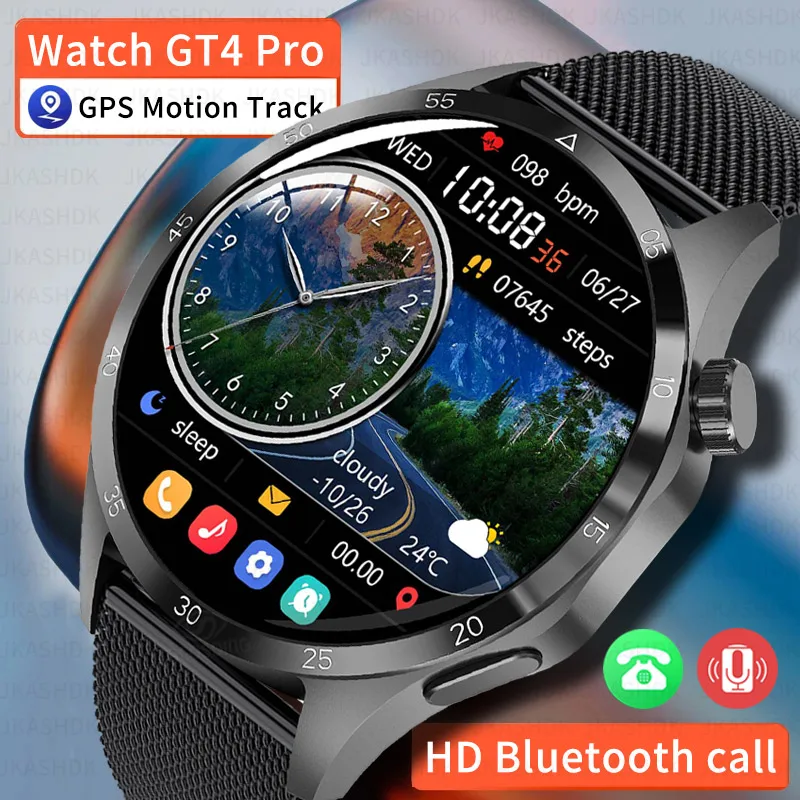 

2023 New GPS Tracking Smart Watch Men For Huawei GT4 Pro 360*360 HD Screen Heart rate Bluetooth Call NFC Blood Sugar Smartwatch