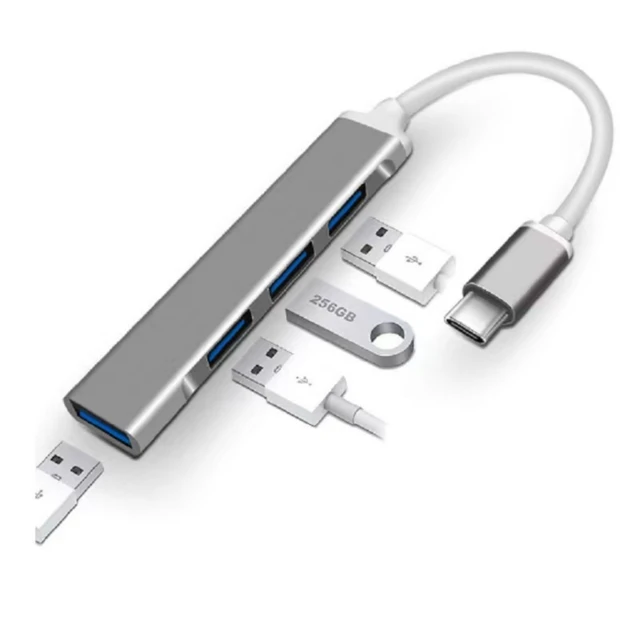 4 portas de alumínio typc-c do cubo 4 de orico usb 3.0