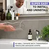 Premium Self - Adhesive Shower Organizer with 4 Hooks. Drill - Free, Rustproof Stainless Steel Shower Rack for Inside Shower 3