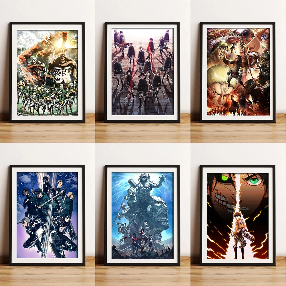 Japan Anime Poster Attack On Titan Canvas Painting Picture Print Wall