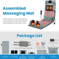 Full Body Vibration Massage Mat with Neck & Foot Massager Full Body Heated Massage Mat Electric Shiatsu Back/Neck/Leg Massager 4