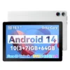 A10 Tablet Android 14 10 Inch Tablets 10GB RAM 64GB ROM 1TB Expand Widevine L1 5000MAH Battery Dual Camera WiFi6 Face Unlock 1