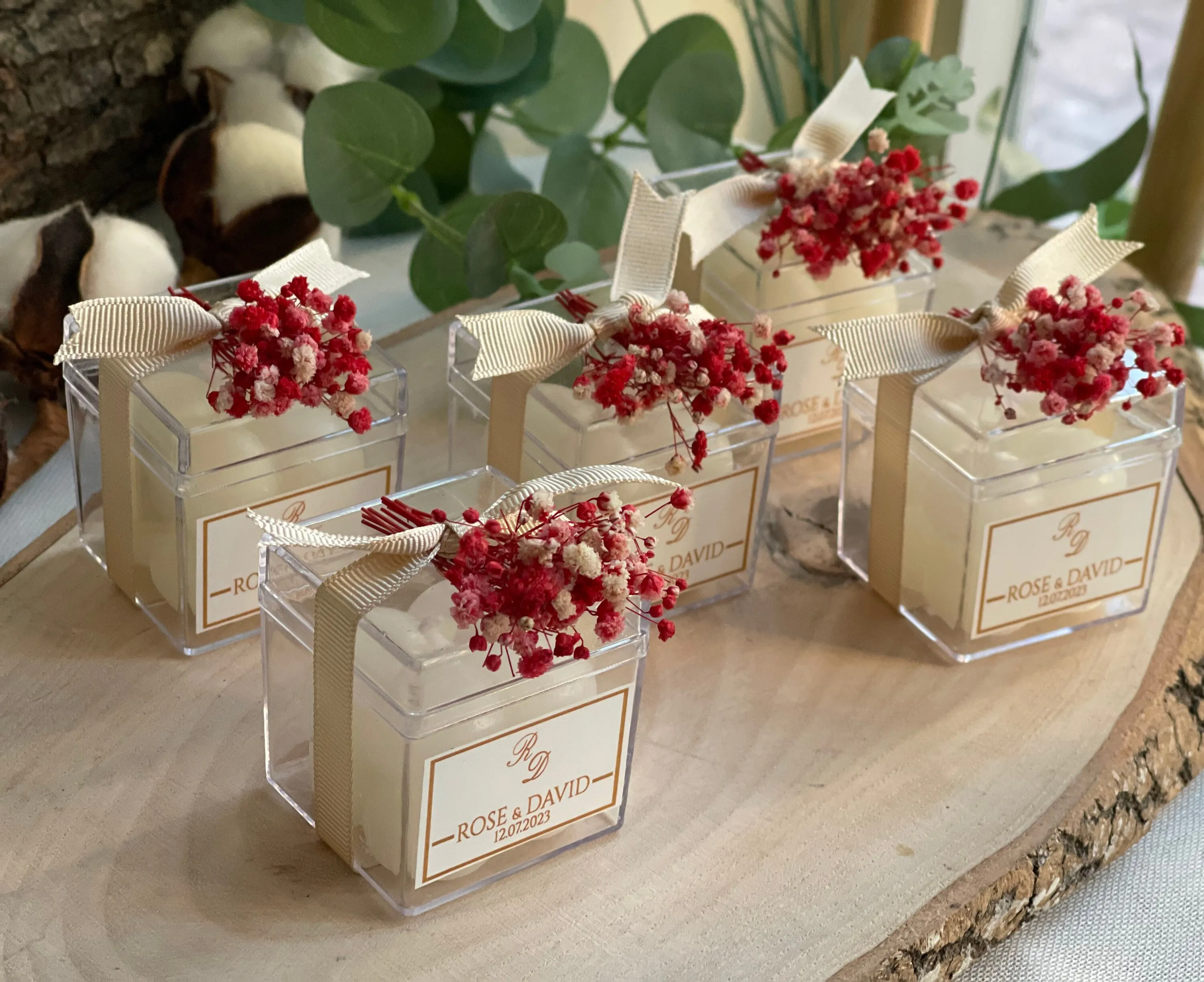 Wedding candle flower gift bag personalized rustic decoration gift marriage christening candle favor for guests 20 Ac99dd0f06af441f692b124b90e690a48l
