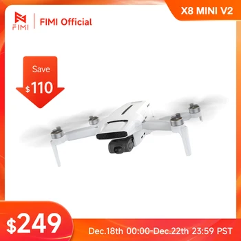 FIMI X8 MINI V2 드론, 전문가용 RokLink 9km 이미지 전송 거리, 3 축 짐벌 카메라, 250g 클래스 초경량 디자인, 스마트 추적 미니 드론, 4k, C 타입 고속 충전 배터리 비행 계획 촬영 드론 8k한국어지원 자동회귀 미니드론 원터치 비디오, 야간 촬영, 강력한 비행 계획 촬영.