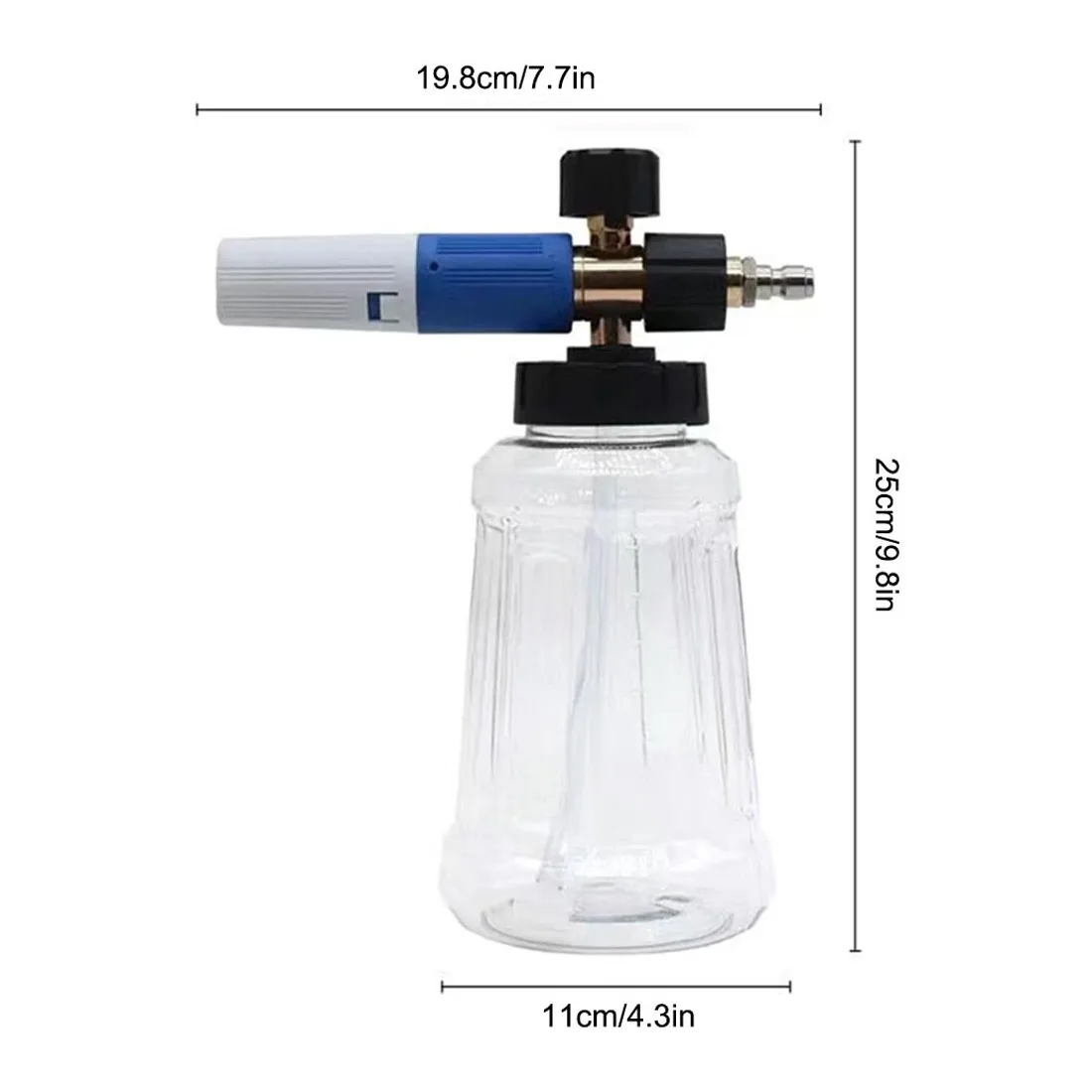 Quick Release 1/4" Snow Foam Lance Pressure Washer Gun Soap Cannon Bottle 1000ML
