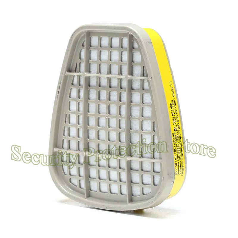 Filtres à charbon 6002/6003 pour masque demi-masque, lot de 2 ou 4 paires