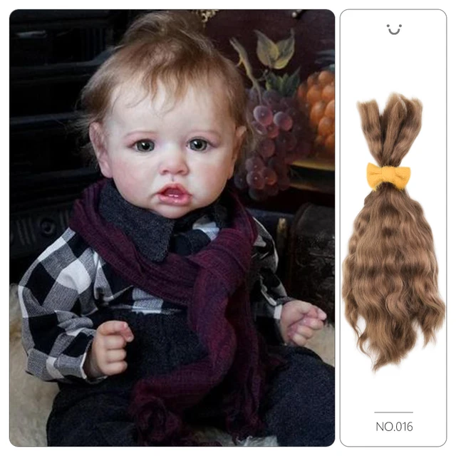 「natural curly hair」Witdiy brand reborn doll wig mohair is as soft as lanugo hair and uses safe dyes, so feel free - No.016, 100g