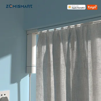 Zemismart WiFi Homekit Smart Curtain Motor with Custom Track Alexa Google Home Yandex Alice Voice Control Electric Stage Curtain 1