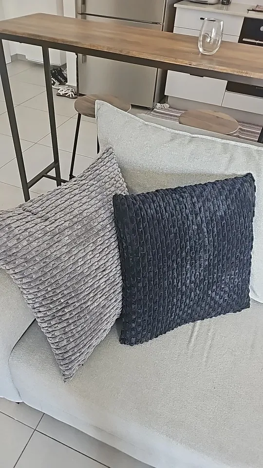 Spring Sage Green Decorative Throw Pillow Covers 18x18 Soft Corduroy Striped Square Pillow Covers for Couch Living Room Bed Sofa photo review