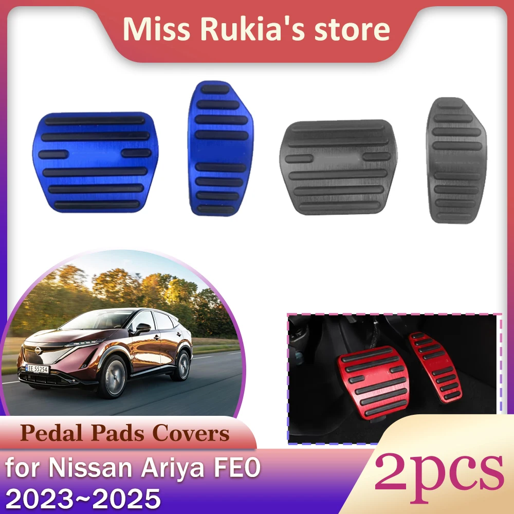 Car Gas Brake Pedal for Nissan Ariya FE0 ~ Restfoot Aluminum Alloy Anti-Slip Foot Pedals Part Pad Cover Accessorie