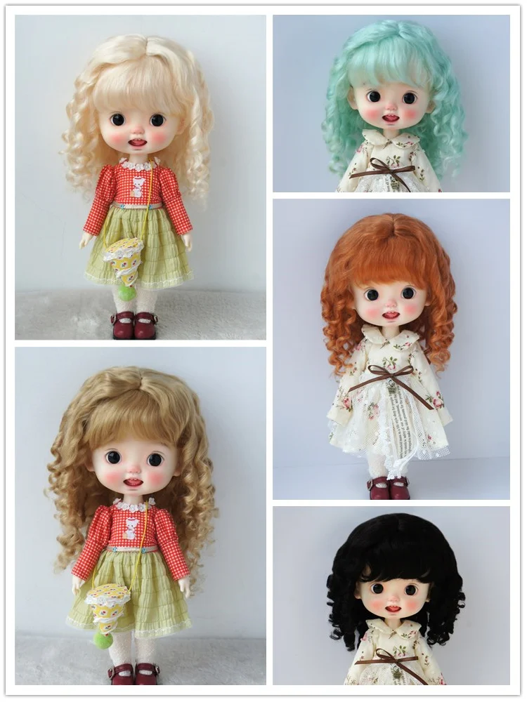 

JD162L New Material Combed Mohair BJD Wig For Size 9-10inch 10-11inch Qbaby Blythe Popular Cheap Anna 18" OG Doll Hair