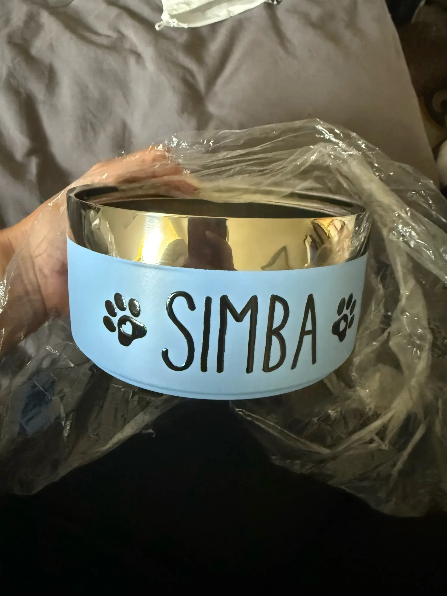 Personalised Stainless Steel Dog Bowl