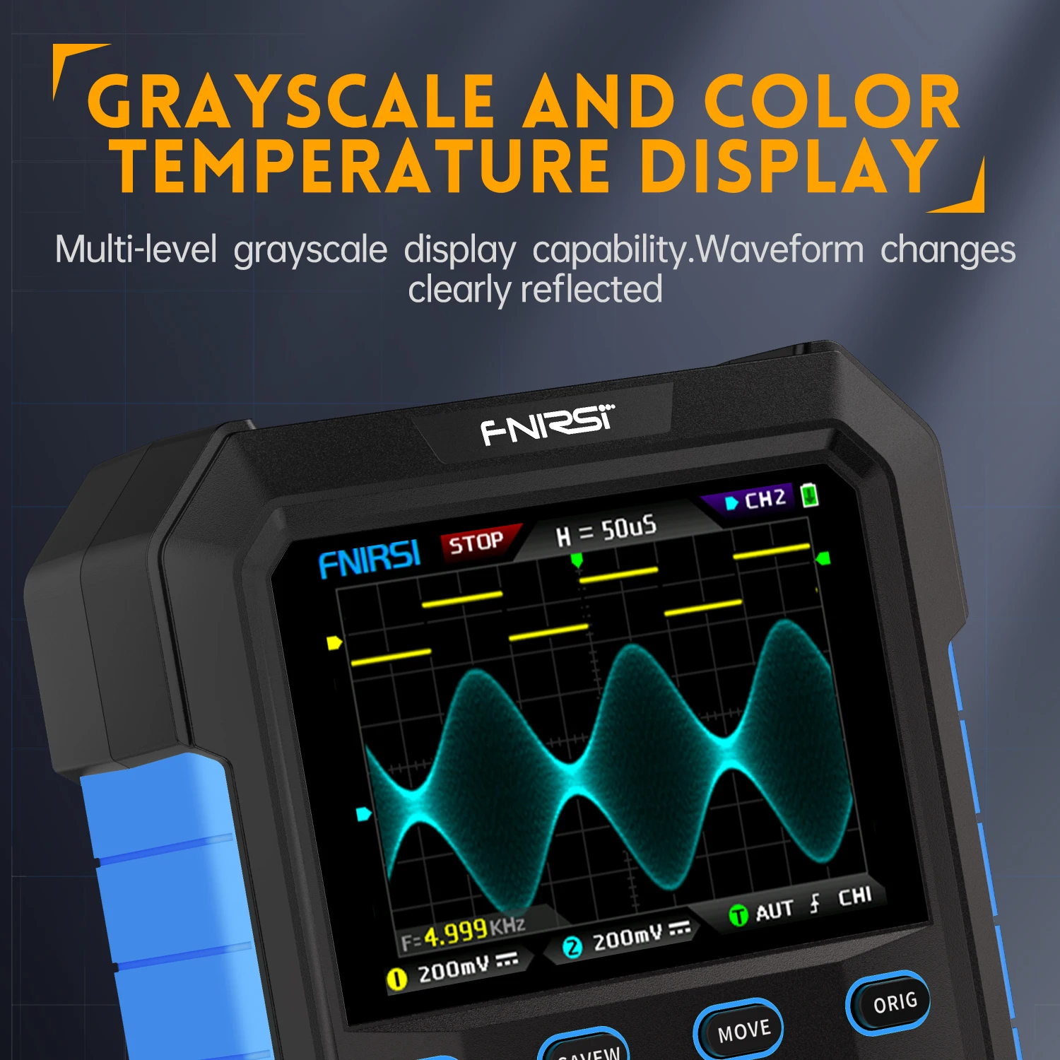 Oscilloscopio Digitale Portatile Fasizi – Schermo LCD 2,4", 100 MHz, 500 MS/s, Batteria Integrata 5000 MAh