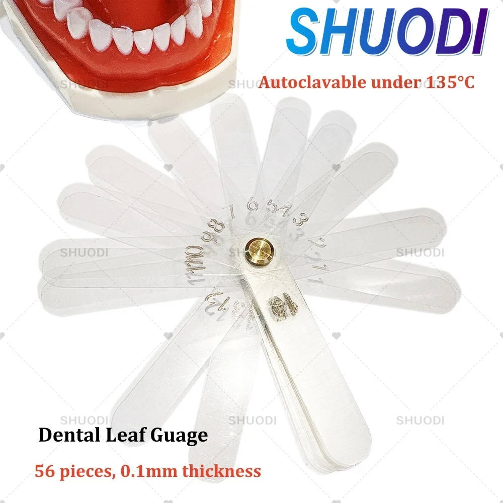 歯科リーフゲージ高品質咬合測定定規ツールオートクレーブ可能な番号