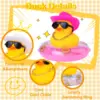 2 Set Car Duck Mini Rubber Duckies Toy Car Dashboard Yellow Jeep Duck Party Favor Car Decoration  Car Accessory Table Ornament 4