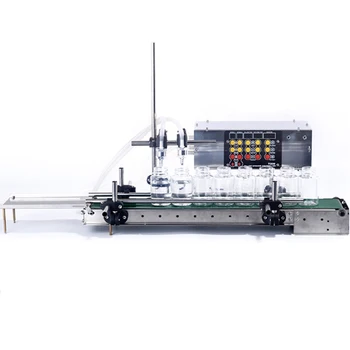 DIY-T1200 완전 자동 컨베이어 벨트 조립 라인, 더블 헤드 액체 분배 및 충전 기계, 지능형 유도