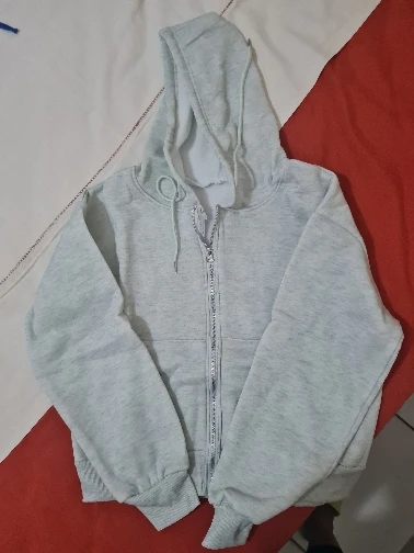 Y2 K Oversized Zip Hoodie Women Crop Top Autumn Winter Cozy photo review