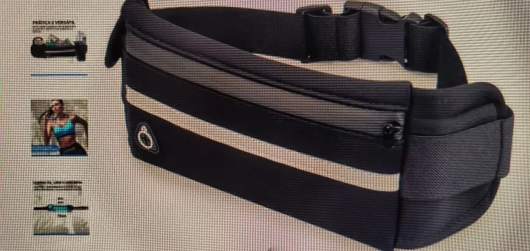 Pochete Esportiva cintura Preta porta celular garrafa utensílios para Corrida Preta photo review
