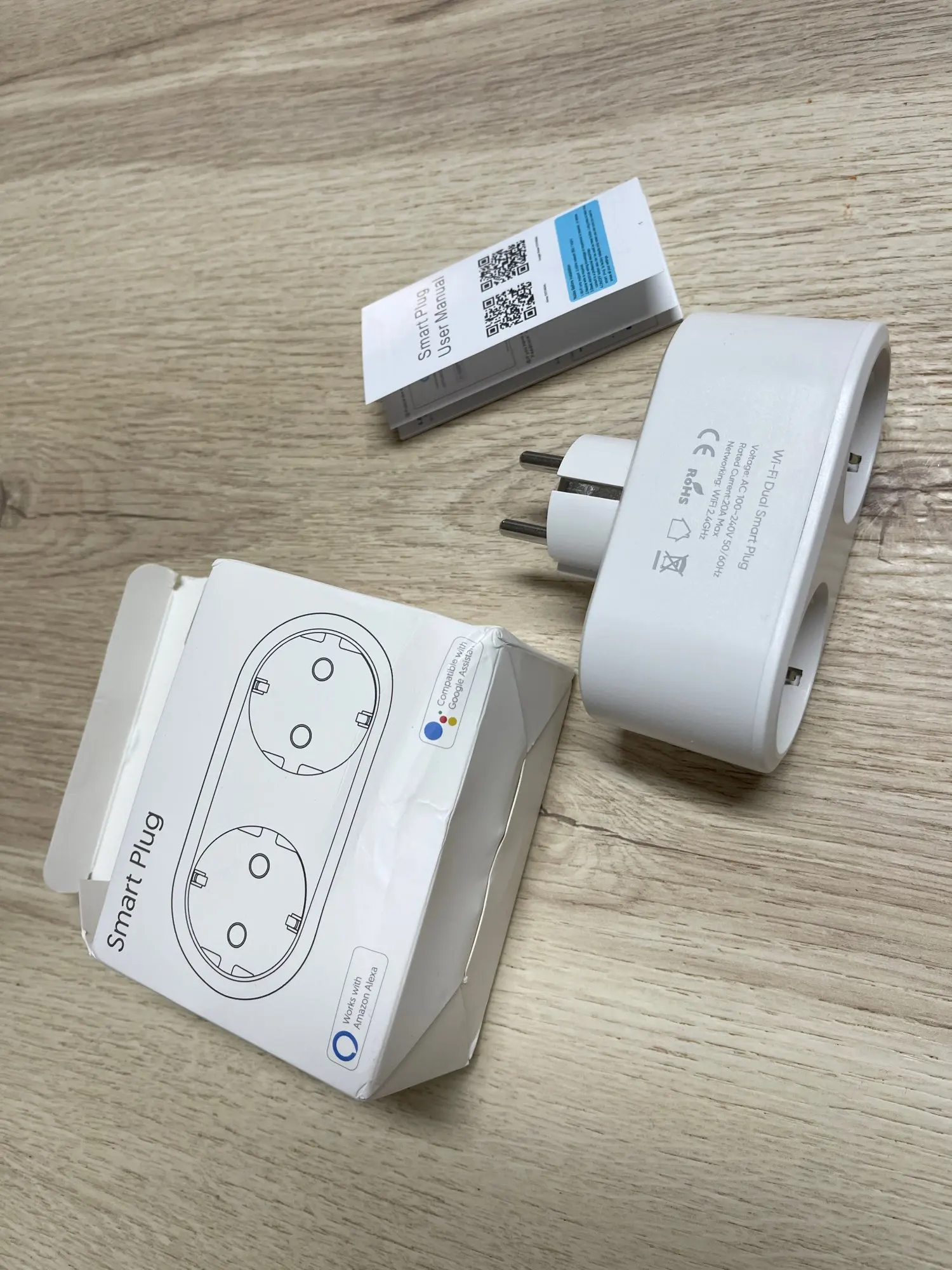 Tuya Wifi Smart Dual Plug Socket Eu 16A 20A 2 in 1 Function with Power Monitor Voice Control Smart Life Works with Alexa Google photo review