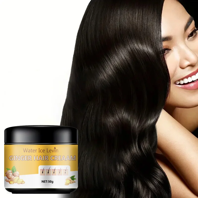 Ginger Scented Hair Cream Moisturizing Scalp Massage Conditioner Natural Ginger Extract Nourishing Soothing Dry Hair Suitable Normal Hair