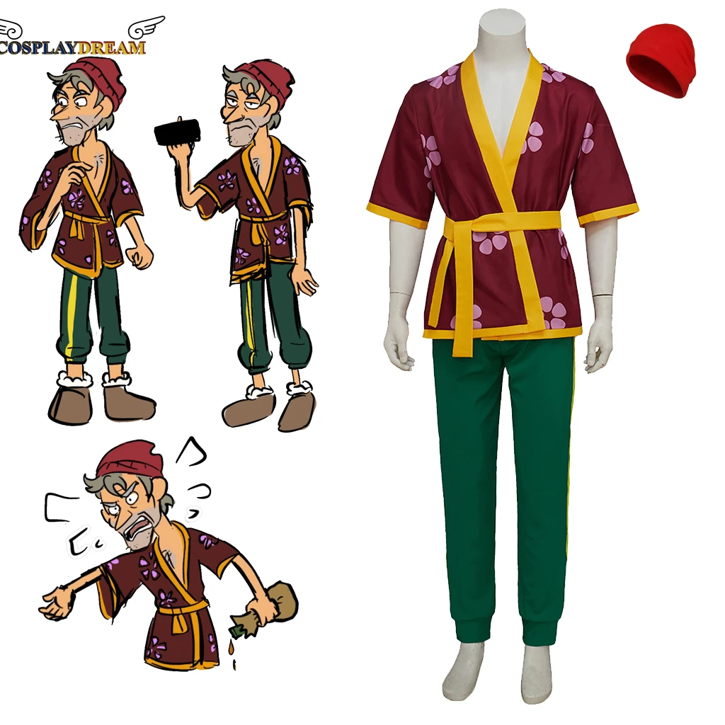 

anime inside job cosplay Rand Ridley costume Rand Ridley printed top pants hat full set Halloween carnival men’s cosplay suit