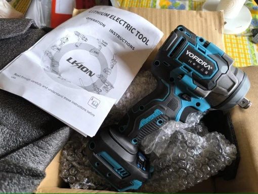 YOFIDRA Brushless 1200N.M Torque Electric Impact Wrench Cordless Electric Screwdriver Power Tools For Makita 18V Battery Pin photo review