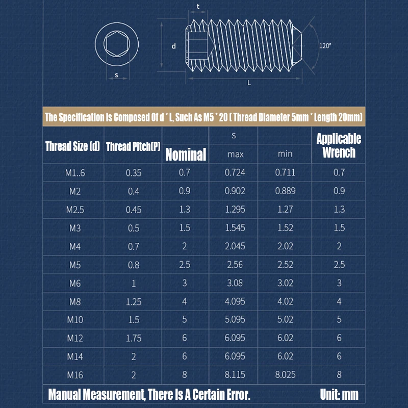 10 PZ M3 M4 M5 M6 M8 M10 Ottone Esagonale Esagono Incassato Ve Di Rame A Brugola Tazza Punto Grub Ve Set Bullone Ve Di Fissaggio - Foto 9