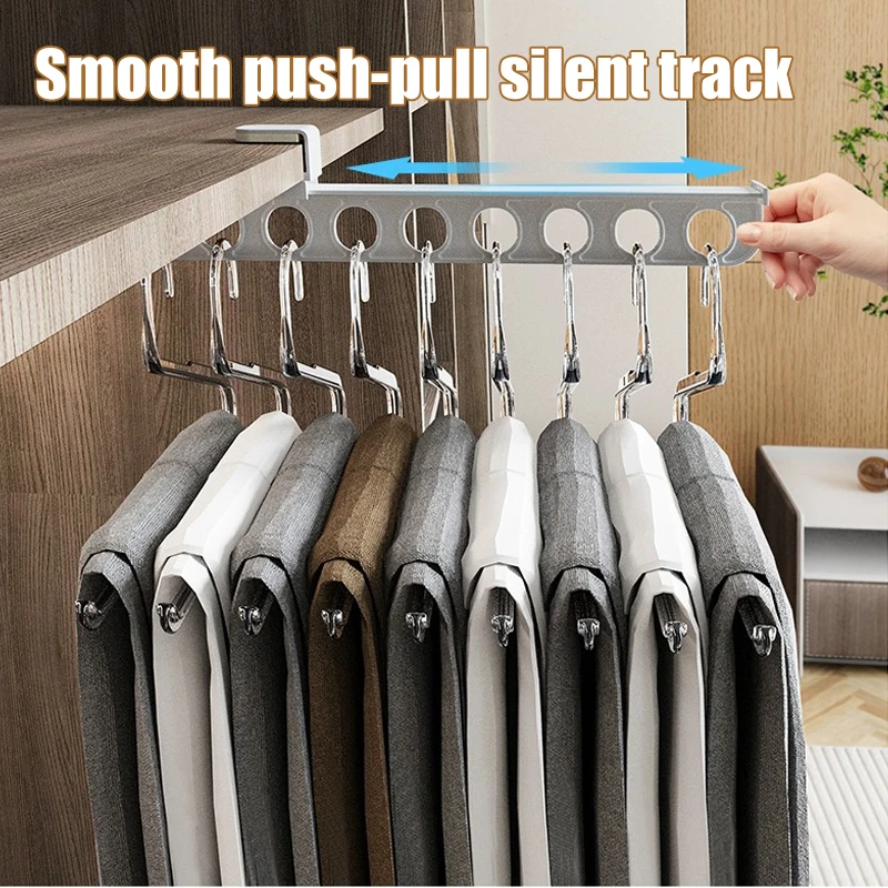 Retractable Trouser Rack Wardrobe Top Installation Clothes