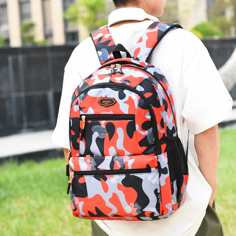 Fashion Camouflage Backpack Large Capacity Water Resistant Bag Student School Bag Casual Travel Outdoor Backpack