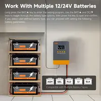 PowMr 20A 25A 30A 35A 40A 45A MPPT contrôleur de Charge solaire pour 12V 24V batterie au plomb/Lithium régulateur solaire rétro-éclairage LCD 5