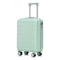Ensemble de bagages à roulettes ABS 2 pièces 14''/19'' avec serrure à combinaison et trousse de toilette 14'' (Vert) 5