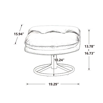 [Flash Sale]Lounge Chair Accent Chair TV Chair Living Room Chair Sofa with Ottoman Multiple Colour[US-W] 3