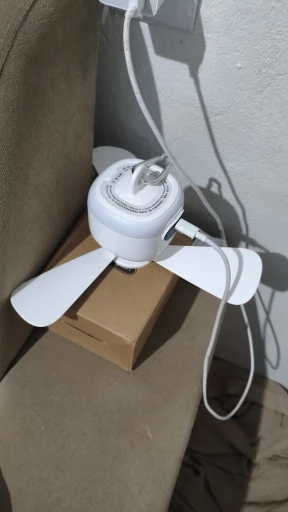 Portable Ceiling Fans Outdoor Camping Fan, Tent Ventilator Cooler Rechargeable Electric Fan, Remote Control LED Lighting 8000mAh photo review
