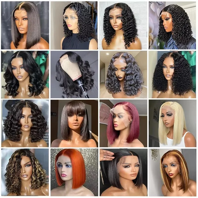 Parrucche Bob in Capelli Umani 13x4 HD Lace Front per Donne Nere, Parrucche Bob Senza Colla in Capelli Umani Pre-Piumate e Pre-Tagliate con Baby Hair 200% - immagine 6