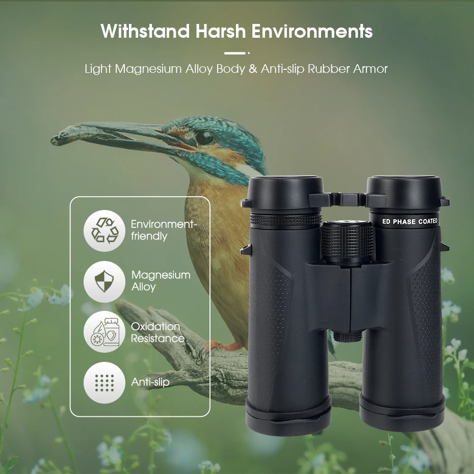 SVBONY SV202 8X32/8x42/10x42/10X50 ED long range Binoculars,IPX7 Waterproof BAK4 for Bird Watching,Stargazing,camping,travel 4