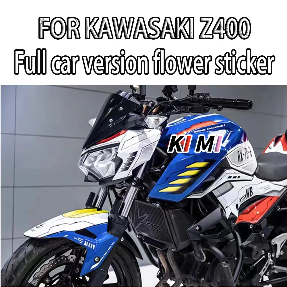 For Kawasaki Z400 full car version flower decal print painting stickers painting modified accessories film waterproof traditional chinese painting technique book freehand peony flower birds painting album collection basic getting started tutorial