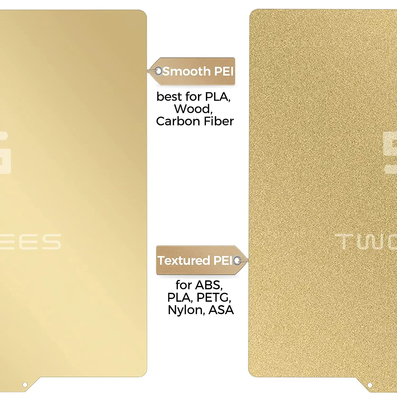 Twotrees-double Sided Pei Spring Steel Sheet Peças Texturizados de Impressora 3d Base Magnética Cama Térmica Quente Novo 220 mm 235 mm 310 mm - Imagem 3