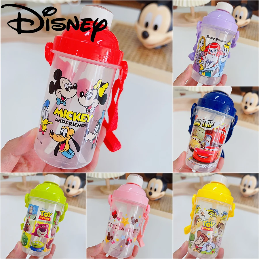 girls Cartoon princess Mickey Minnie Mouse water cups With straw boys disney  student outdoor Drinking water bottle kids gift - Price history & Review