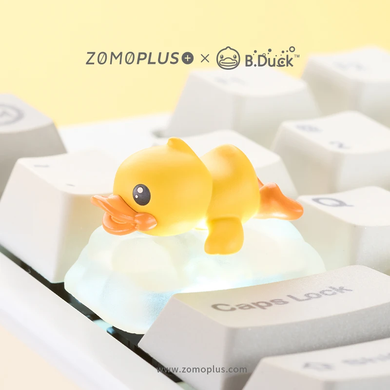 Key Cap Mechanical Keyboards Keycap Personality Design,Cherry MX axis 3D Keycaps Q Meng Cute Little Yellow Duck Blind Box Keycap