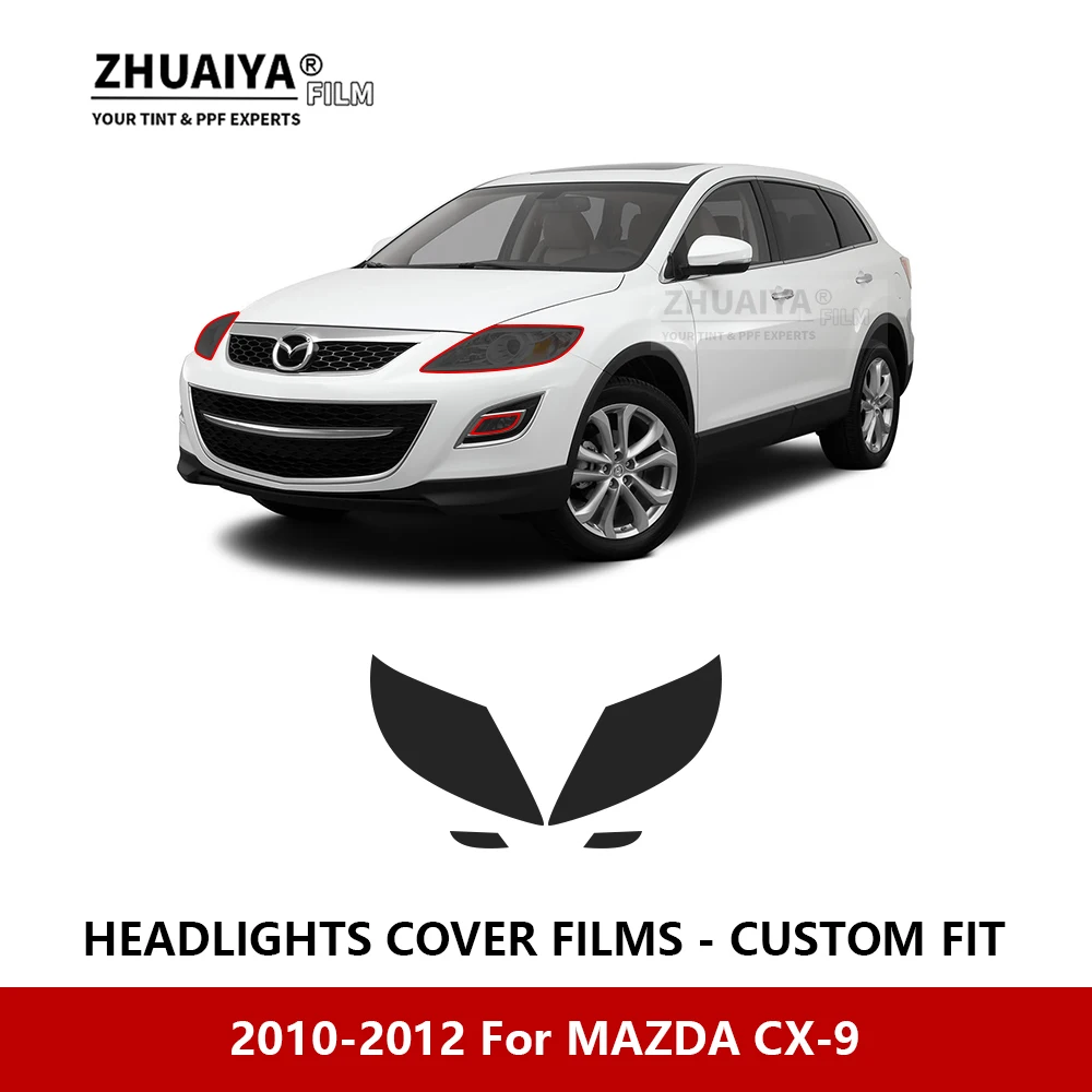 

For MAZDA CX-9 2010-2012 Car Exterior Headlight Anti-scratch PPF precut Protective film Repair film Car stickers Accessories