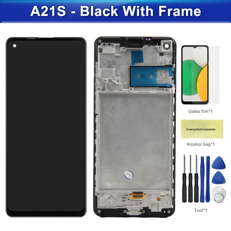 black with frame