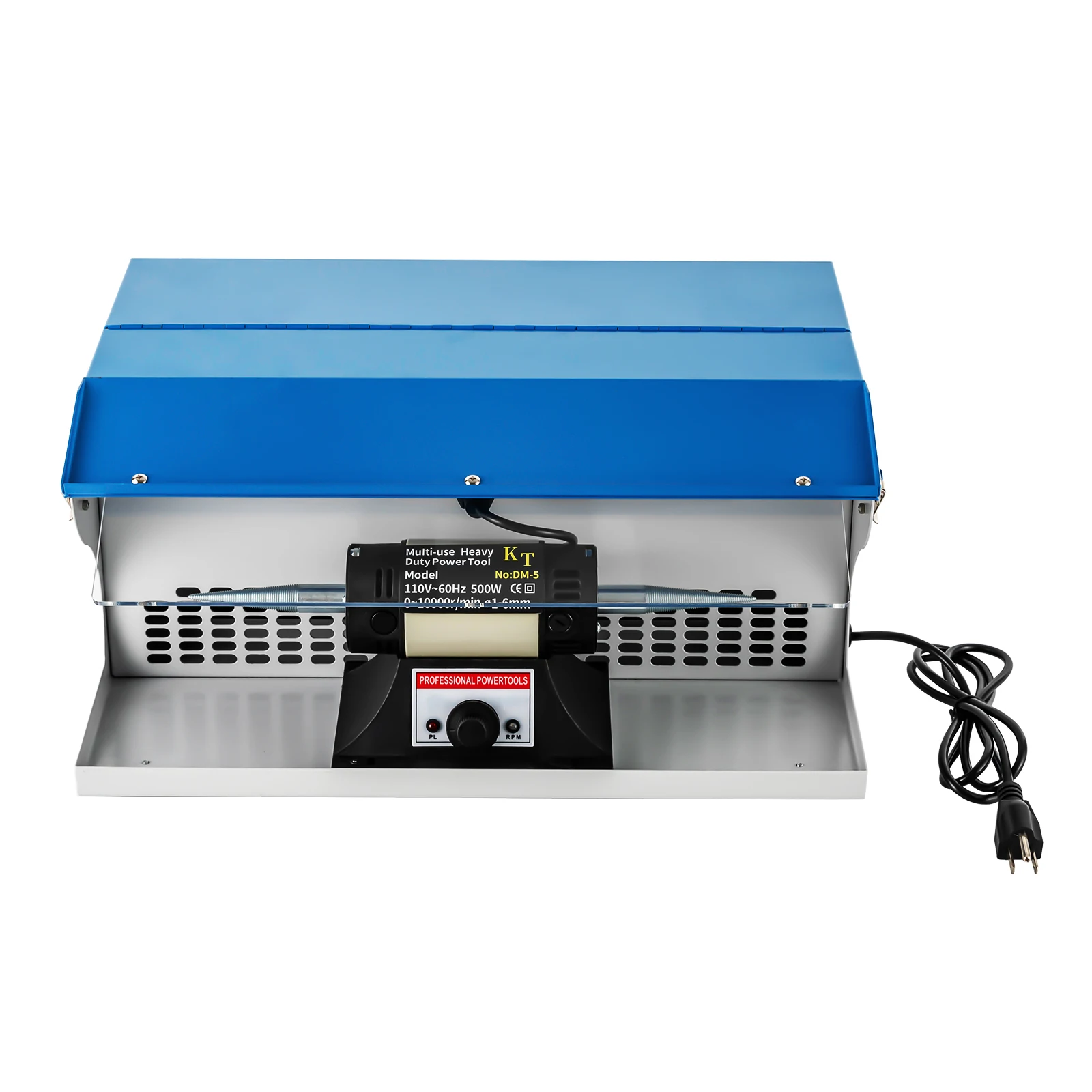 500W Jewelry Polisher Tabletop Dust Collector Buffing Machine With Light for Jewelry Metal Maintenance Manufacturing