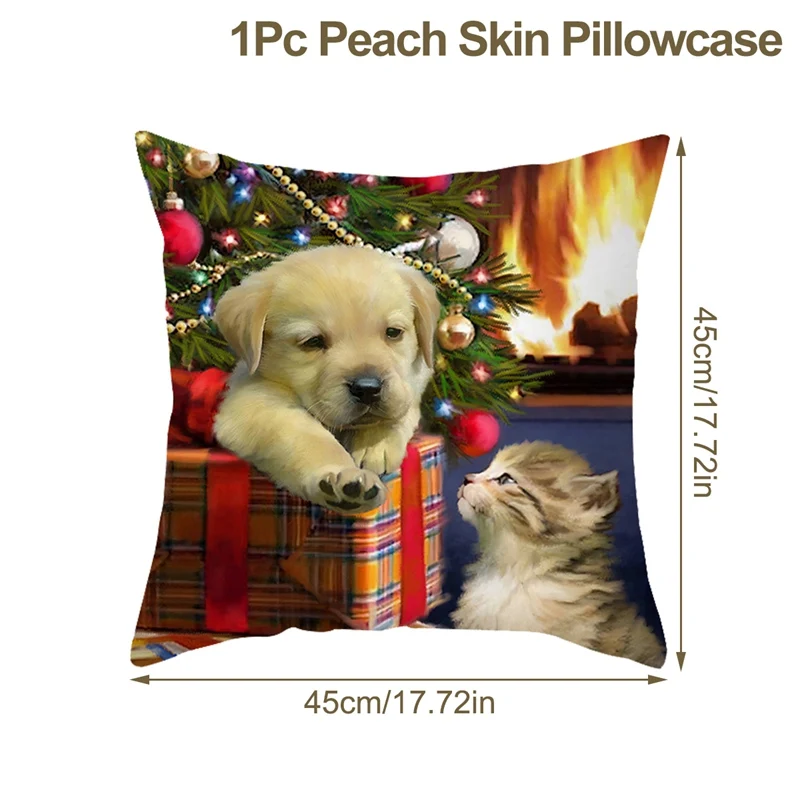 thumbnail image 1 of Funda de cojín navideña, adornos navideños para el hogar, 2024, funda de almohada con adorno navideño, regalos de Navidad y Año Nuevo 2025, 1 of 5