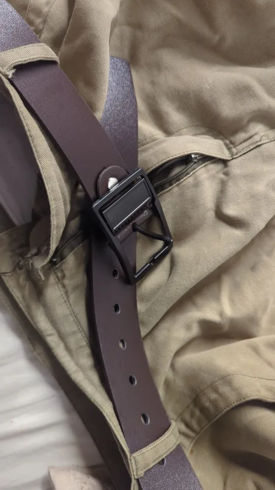 MIDNIGHT SOVEREIGN™ – Black Buckle Genuine Leather Belt photo review