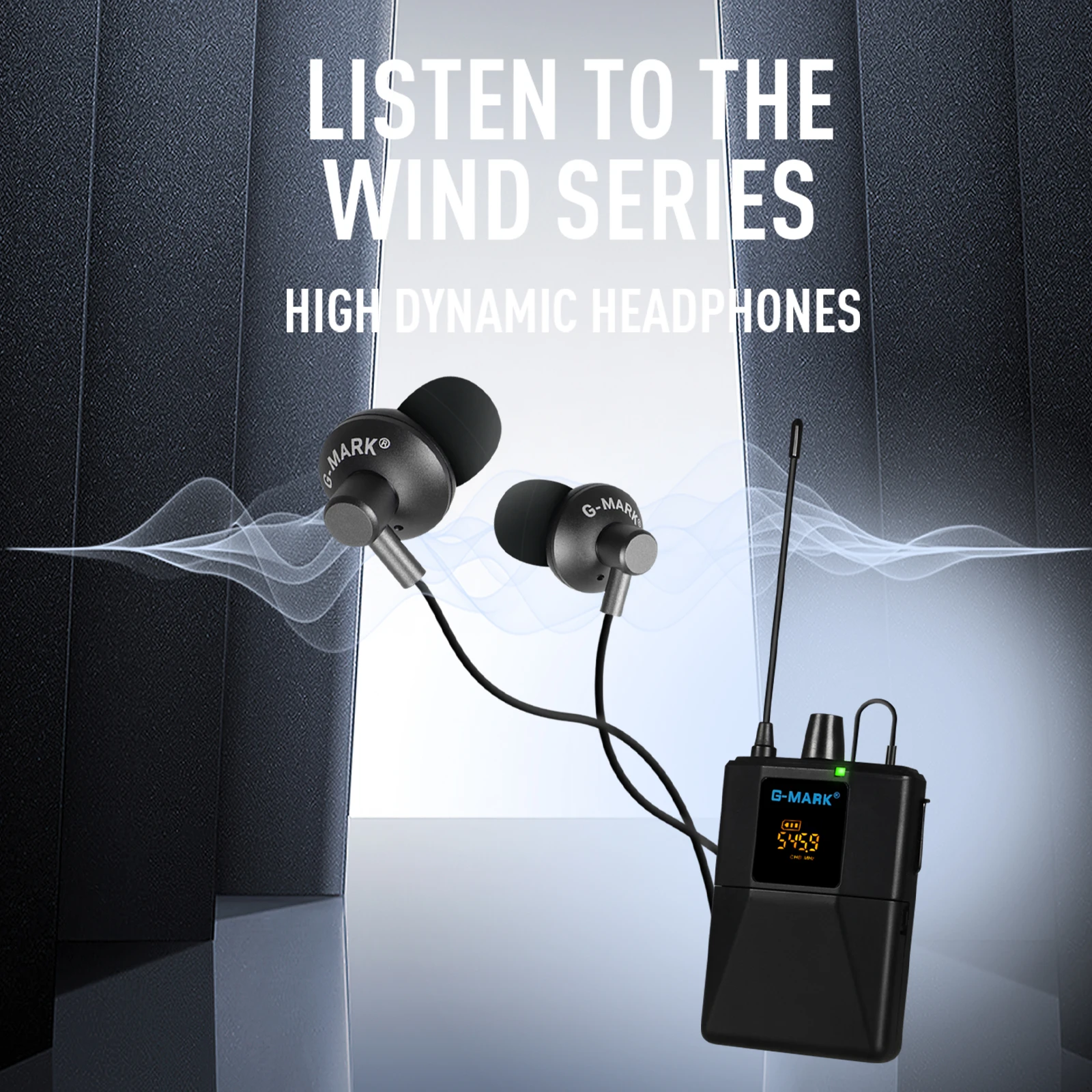 Wireless Monitoring System UHF Mono Stage Return Frequency Selectable For Singer Guitar Studio Band DJ G-MARK G2.1IEM wireless in ear monitor