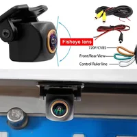 Caméra de recul pour voiture AHD 720P, avec objectif Fisheye grand Angle, Vision nocturne, surveillance avant/arrière/latérale, Installation facile 6