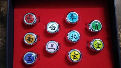 Akatsuki - Naruto Set Adjustable Rings (silver) 10pcs Set photo review