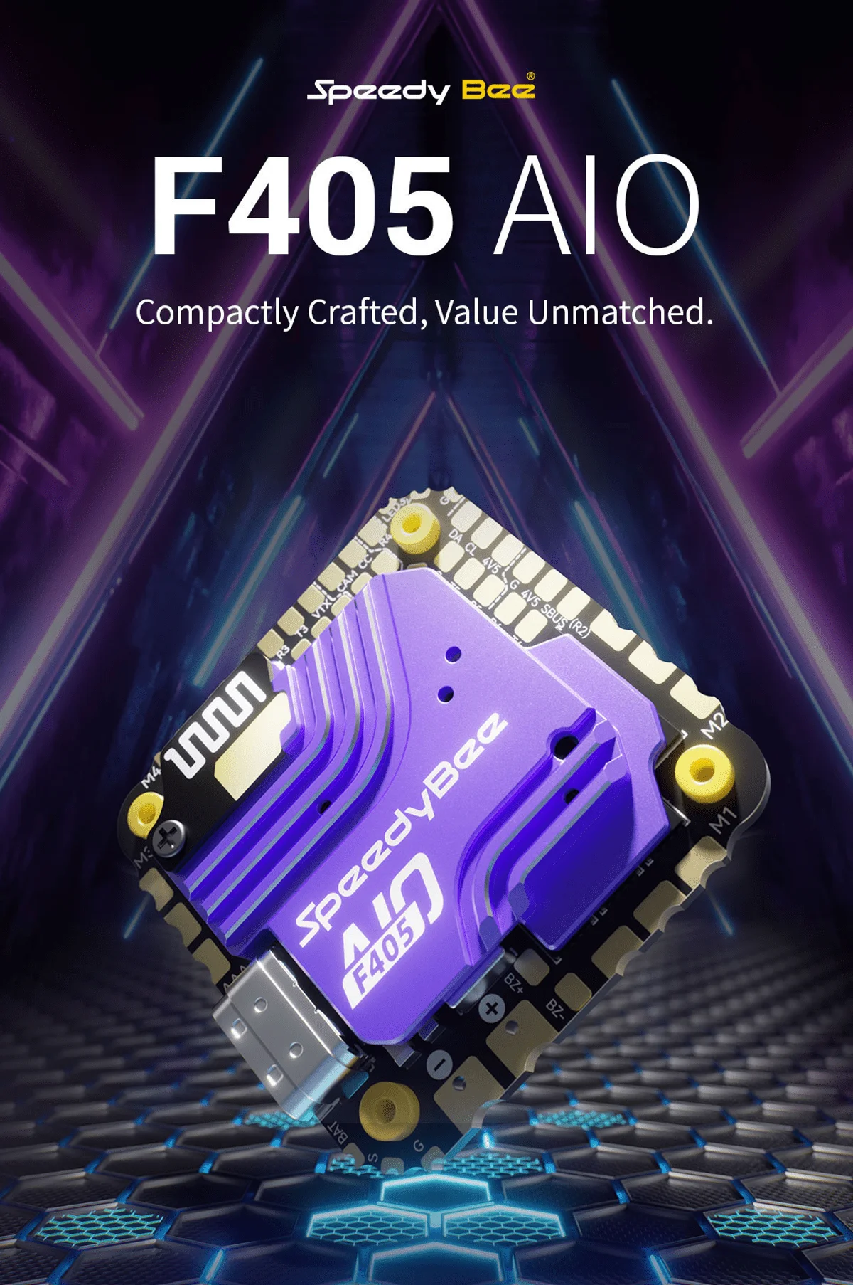 Description Picture 5 of itemSpeedyBee F405 AIO 40A 25.5x25.5mm 3-6S Flight Controller for DJI O3 RunCam Link Caddx Vista FPV Freestyle Drones DIY