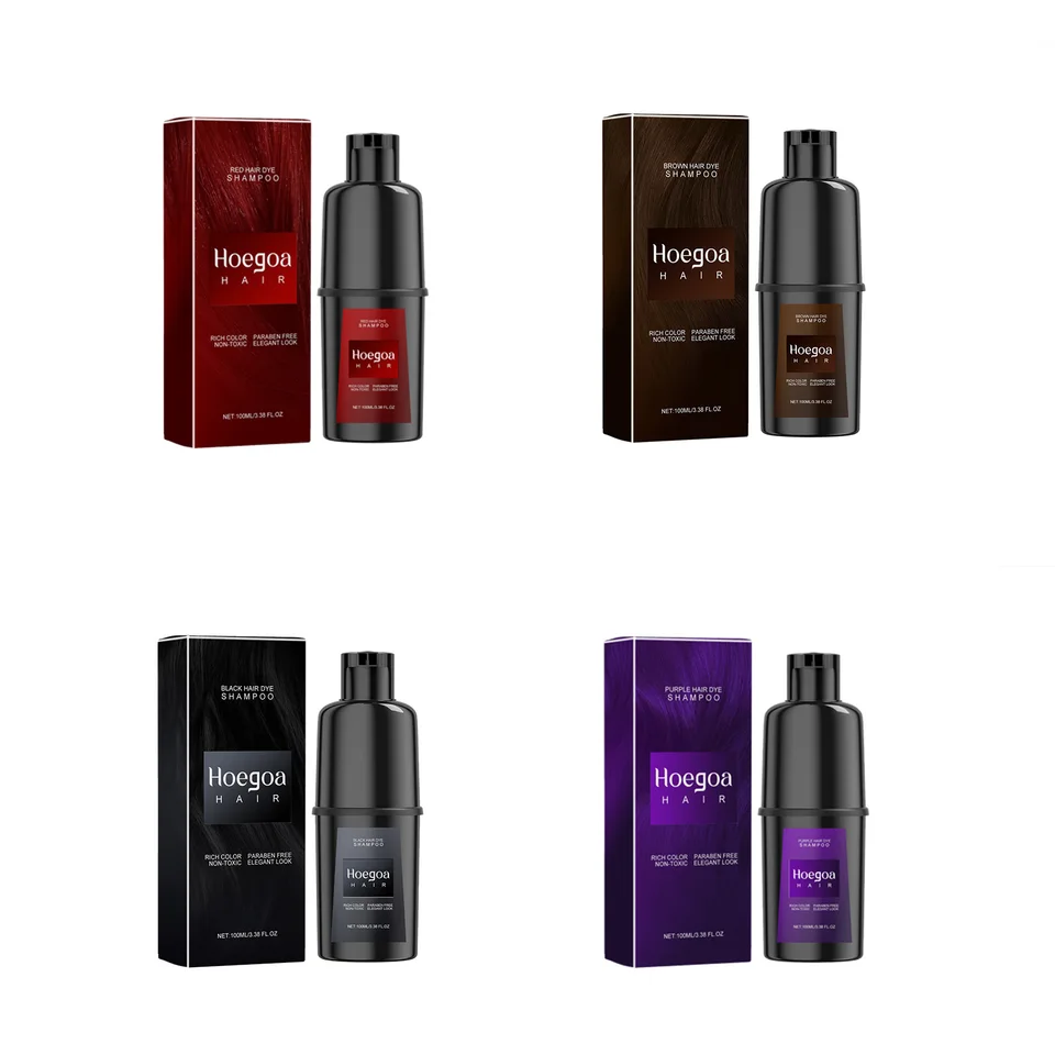 Herbal Hair Dye Shampoo for Instant Color Coverage